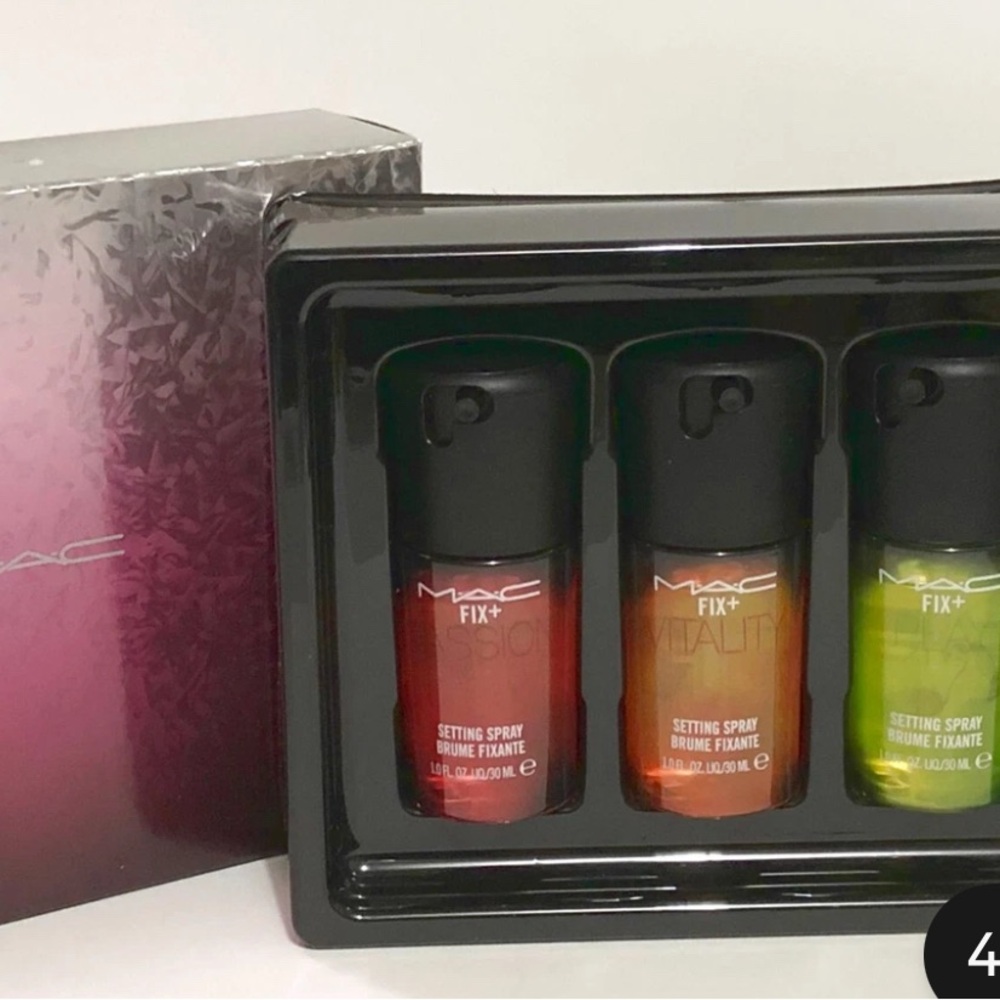 NIB- MAC Cosmetics Passion Vitality Fix+ Setting Spray Trio - Red, Orange, Green